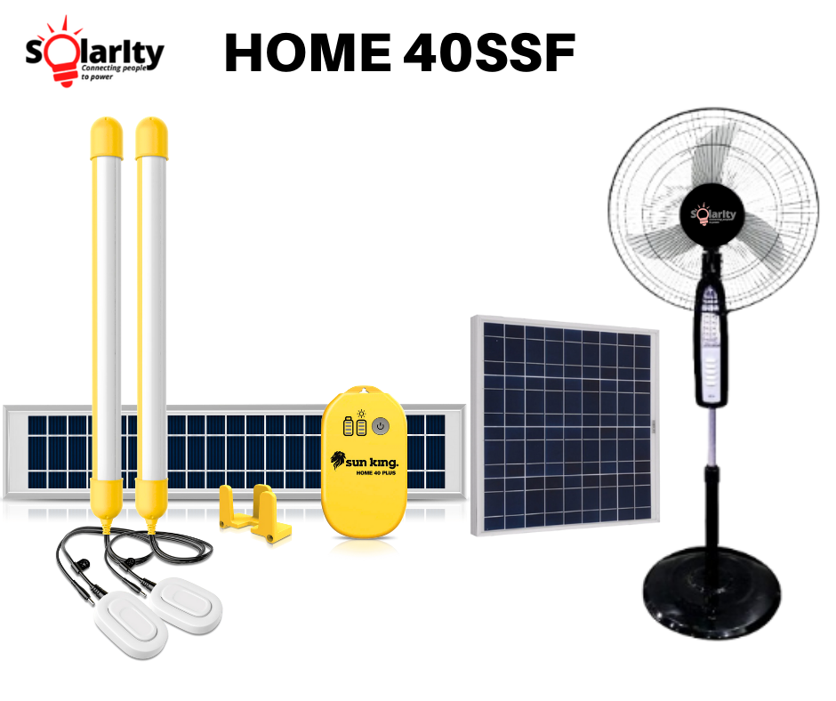 Home 40 (SSF) bundled with solarity standing fan ₦195,000